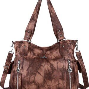 Handbags for Womens Top-Handle Hobo Purse Roomy Casual Shoulder Bags PU Tote Sat